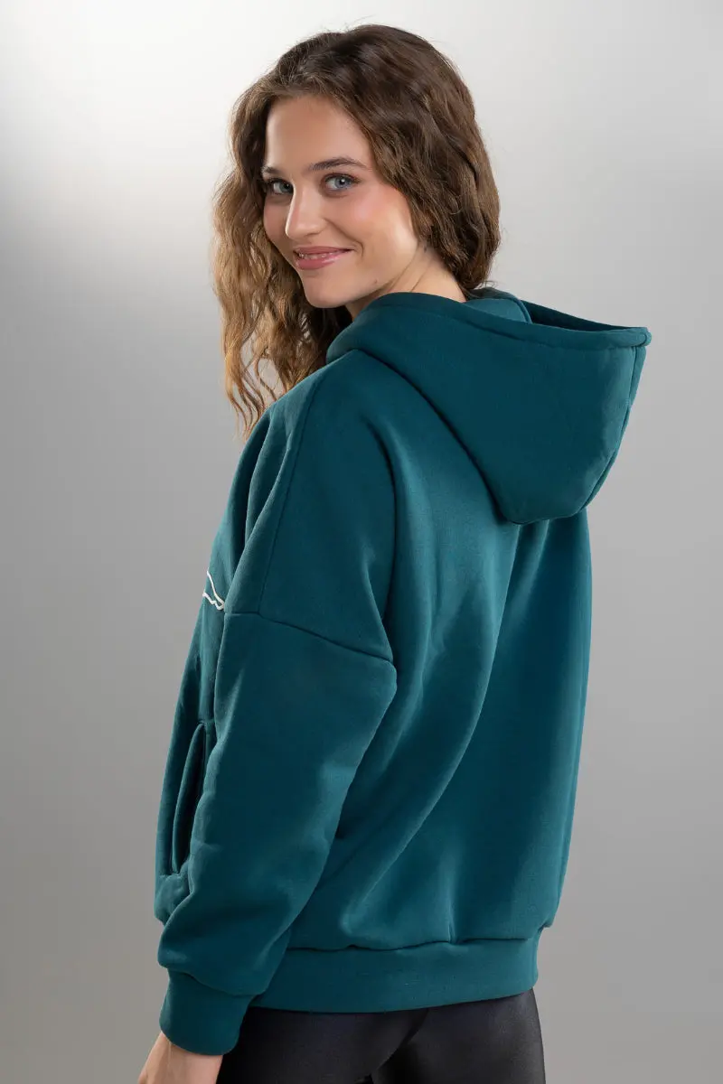 Paradise Chick Supreme Pole Dancer Hoodie - Petrol 2