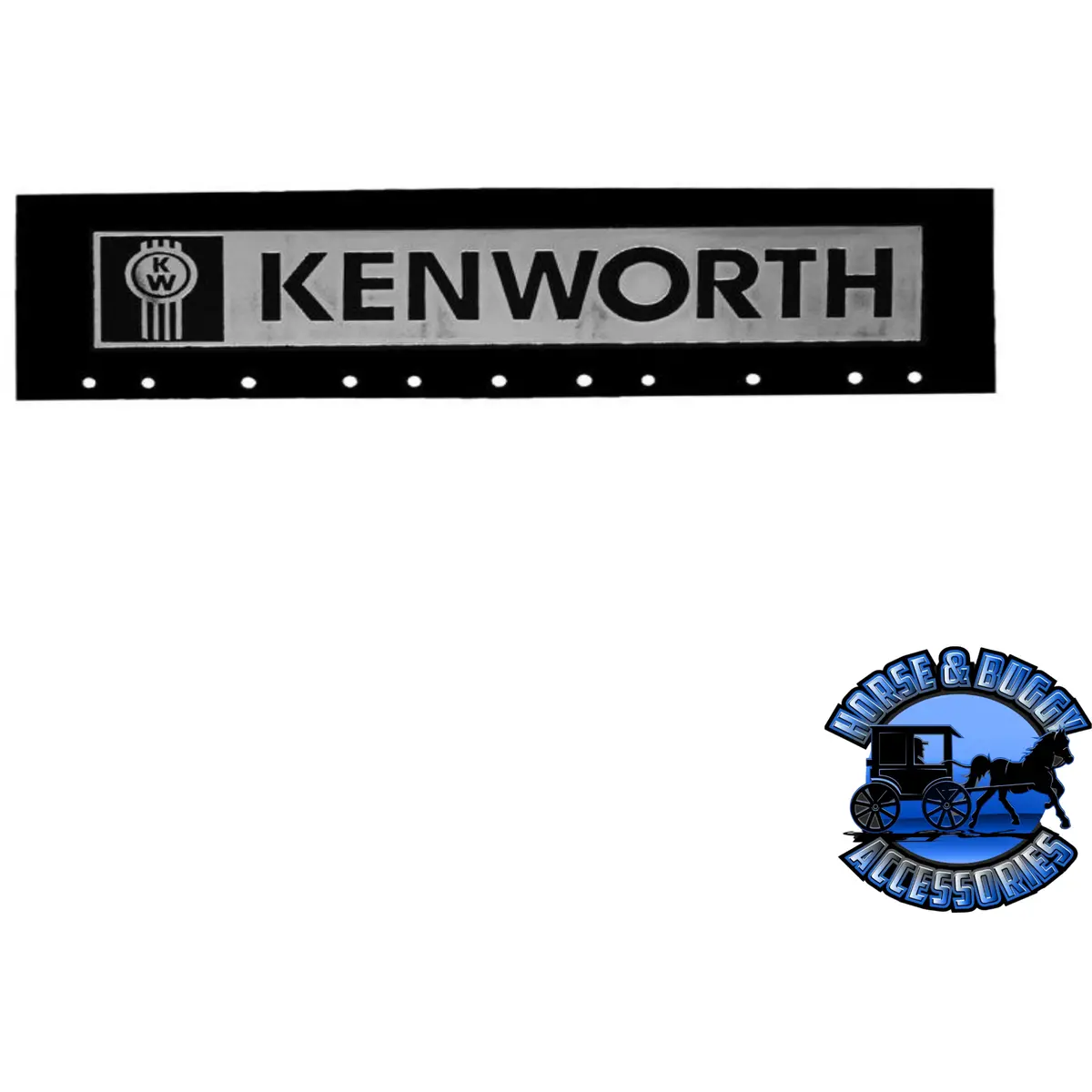 Mud-382406-121 Quarter Fender Black Mudflap W/ Chrome Kw Logo 1
