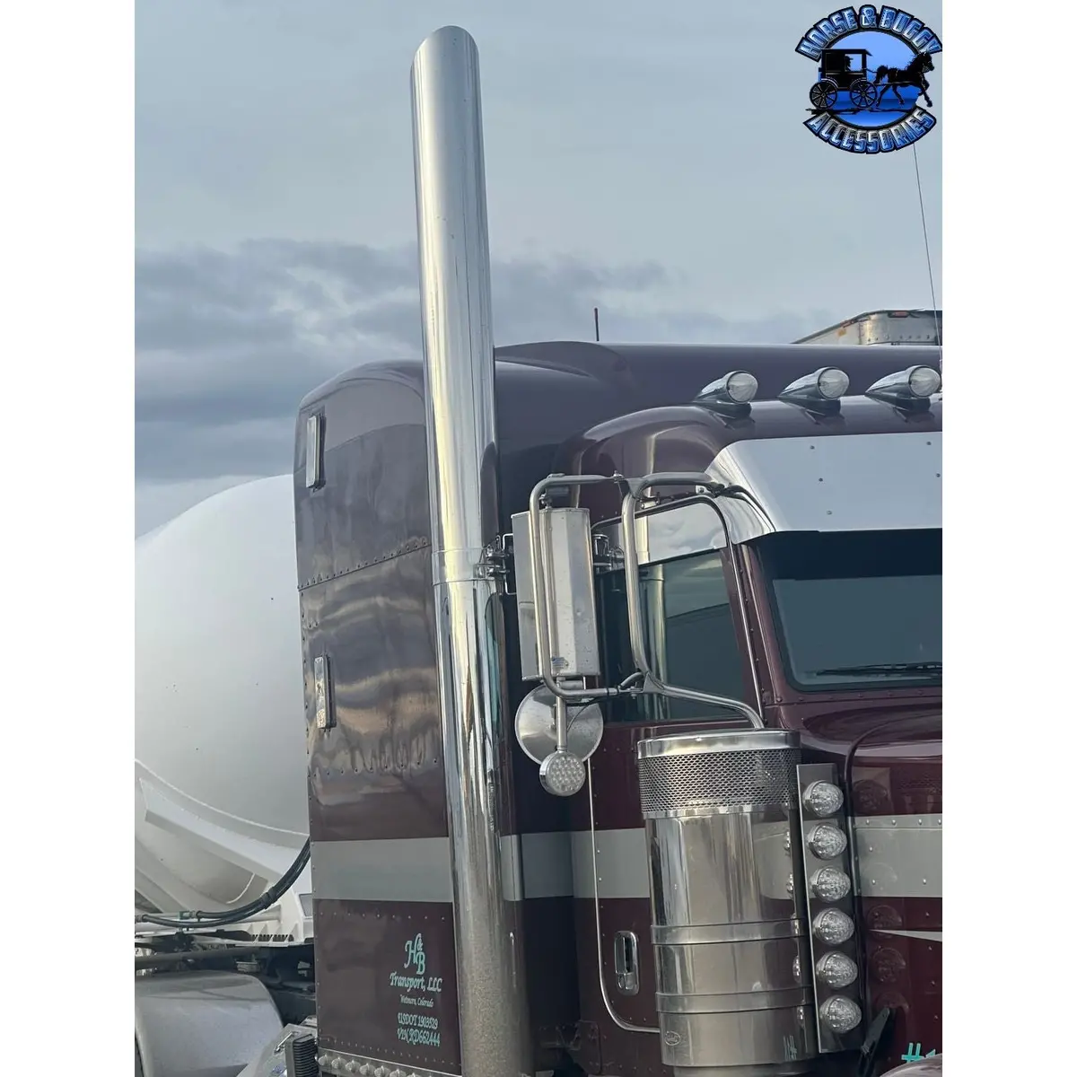 #24Mp-80060Cp 8'' Mitered Exhaust Stack; 60'' Long 1