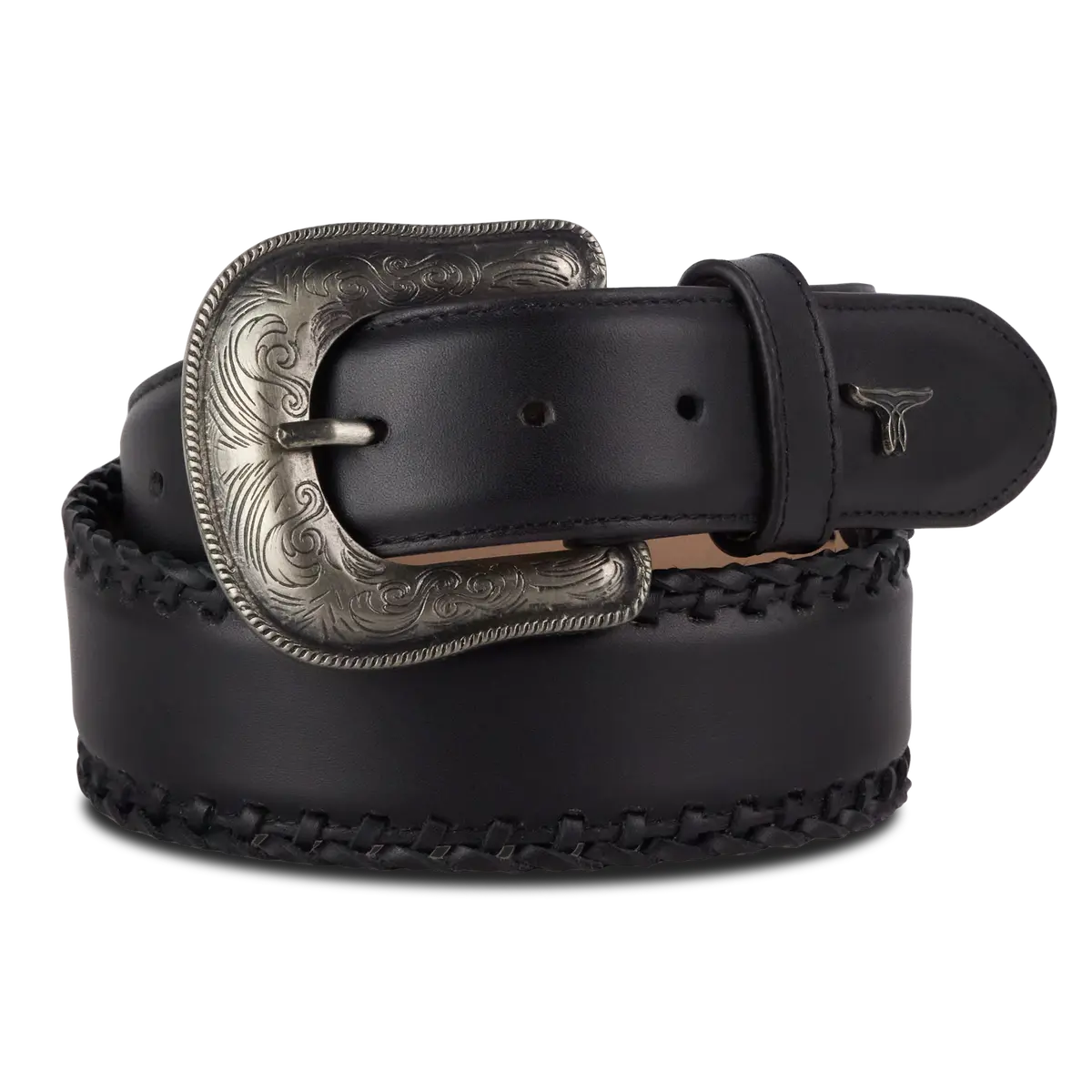 Lane 1.5 Woven Laced Belt With Single Buckle - Jet Black 1