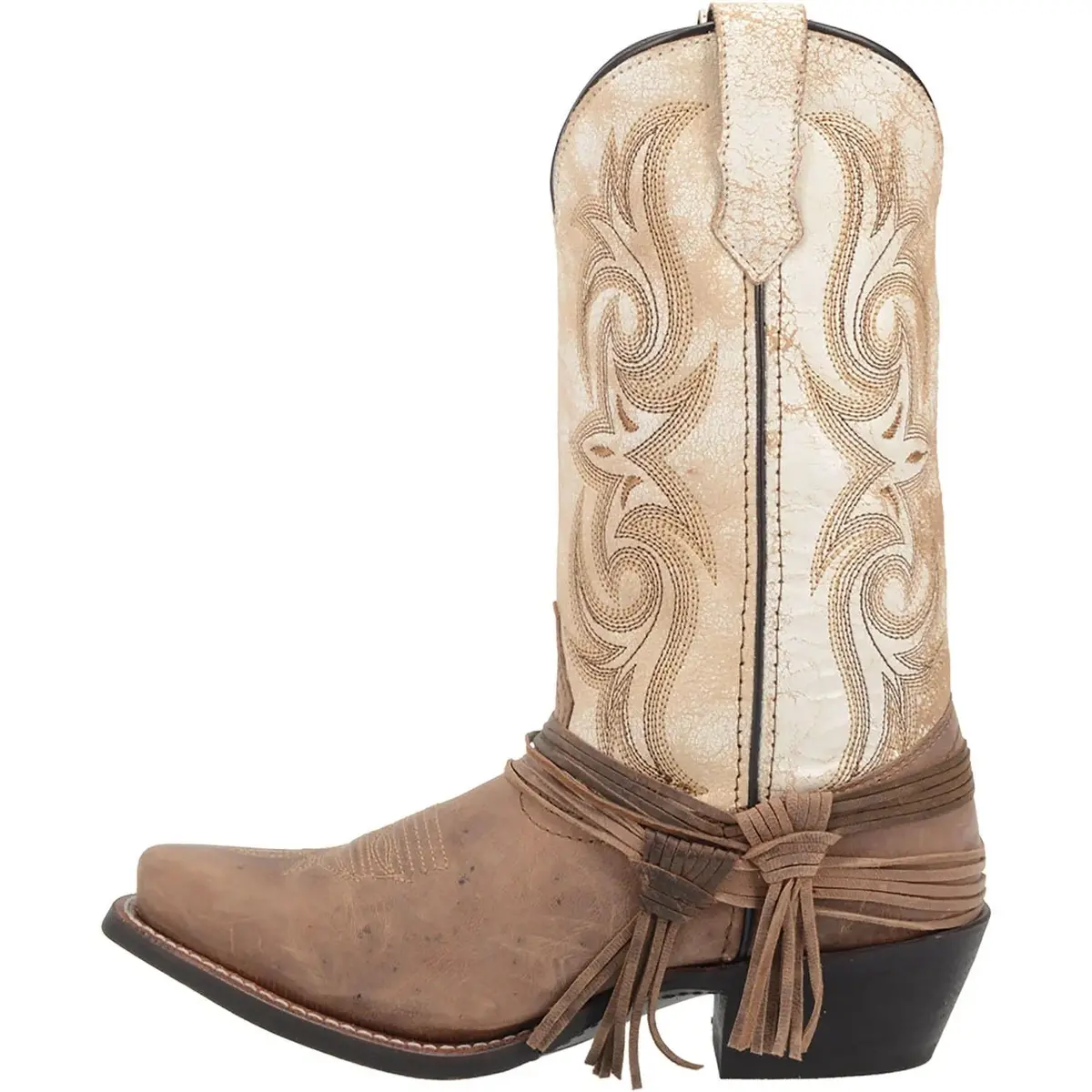Myra Sand & White Women's Cowboy Boots By Laredo 1