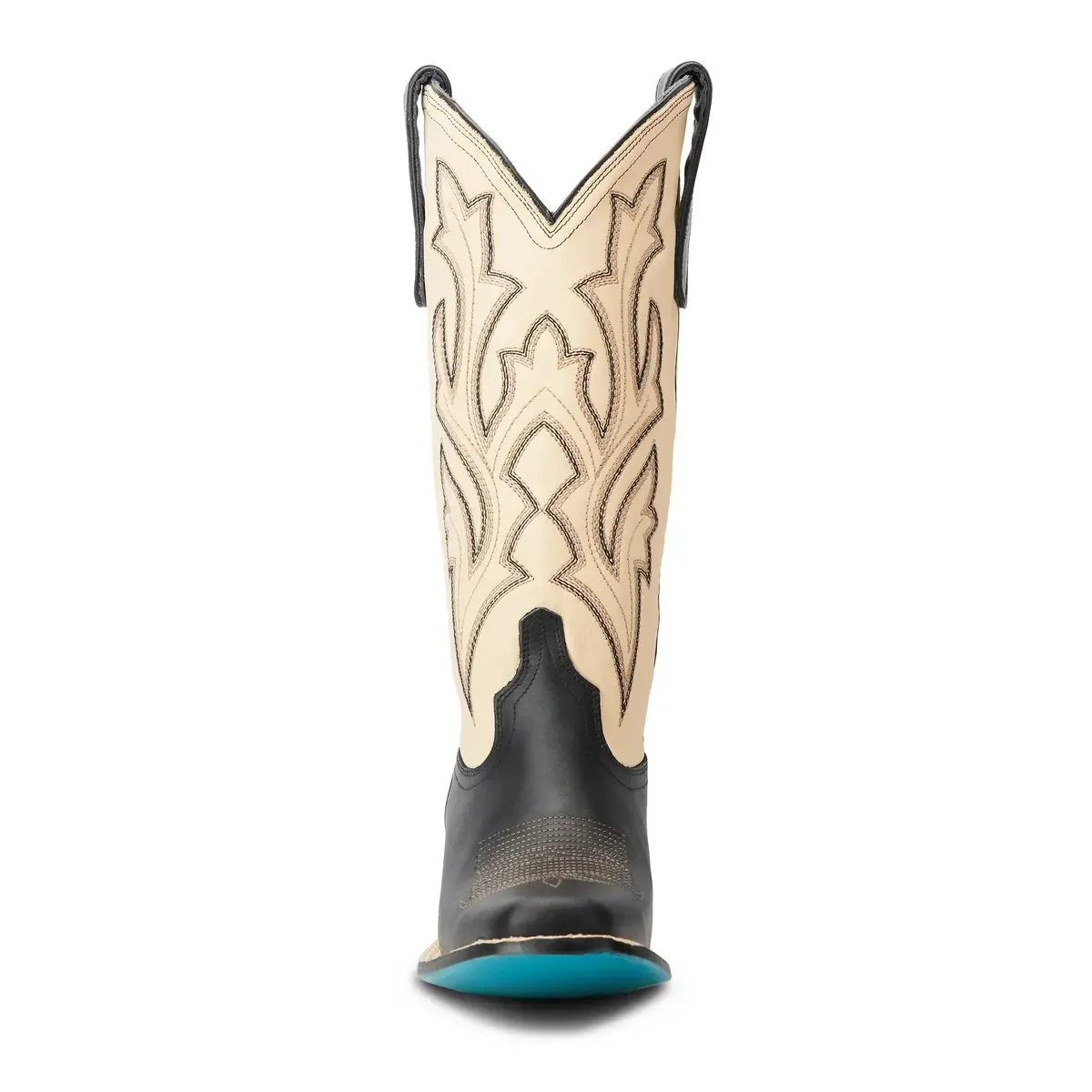 Classic Square Toe Boot - Jet Black & Pale Ivory By Lane | Bourbon Cowgirl 2