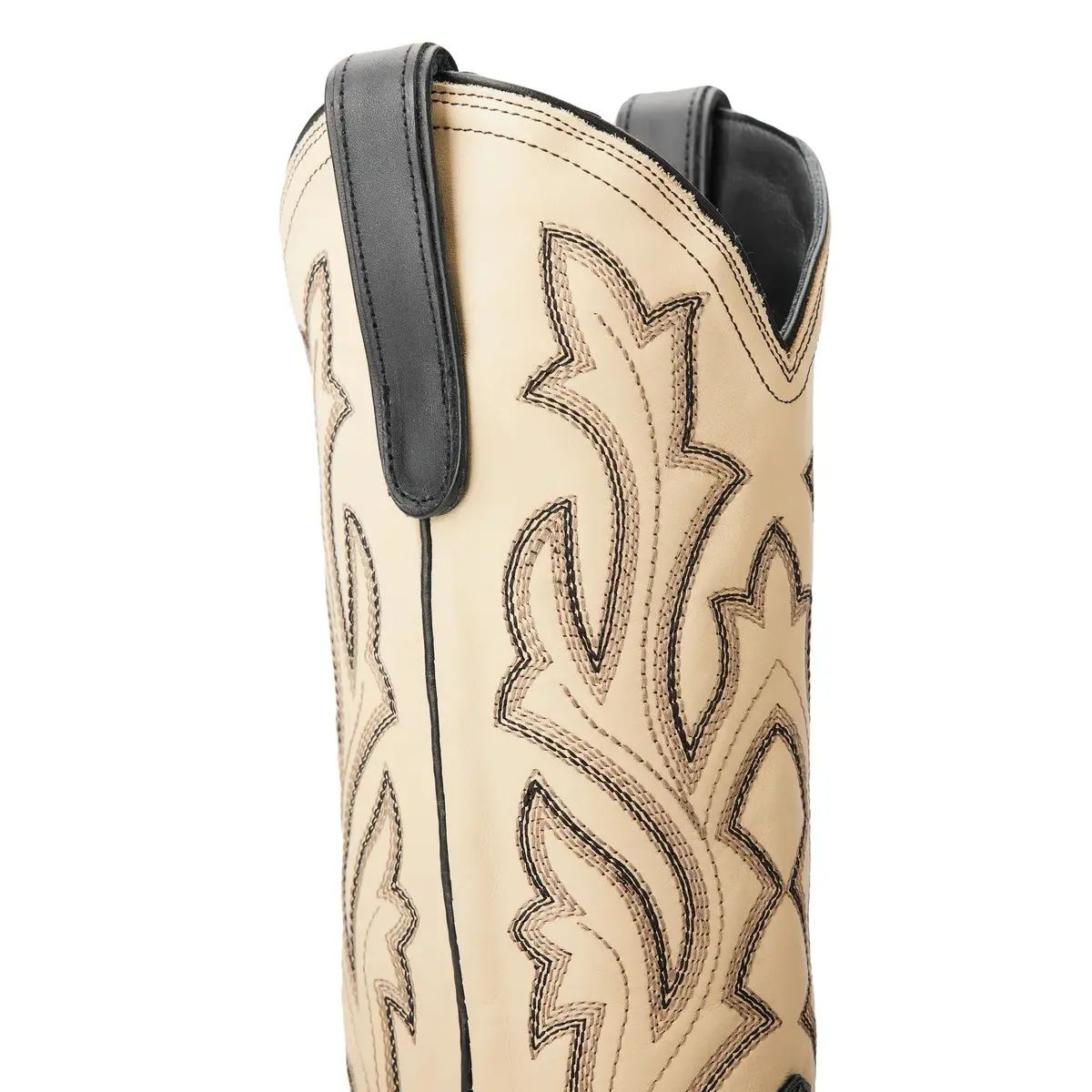 Classic Square Toe Boot - Jet Black & Pale Ivory By Lane | Bourbon Cowgirl 8