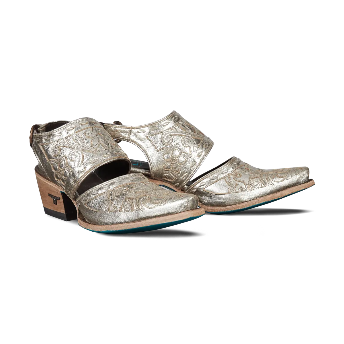 Robin Slingback Mule - Champagne Metallic 1