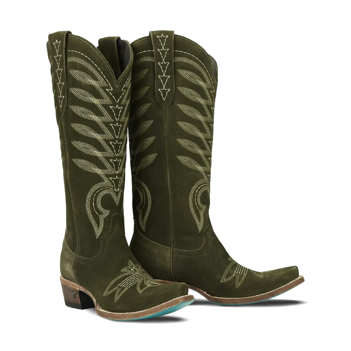 Squash Blossom Boot - Olive Suede 1