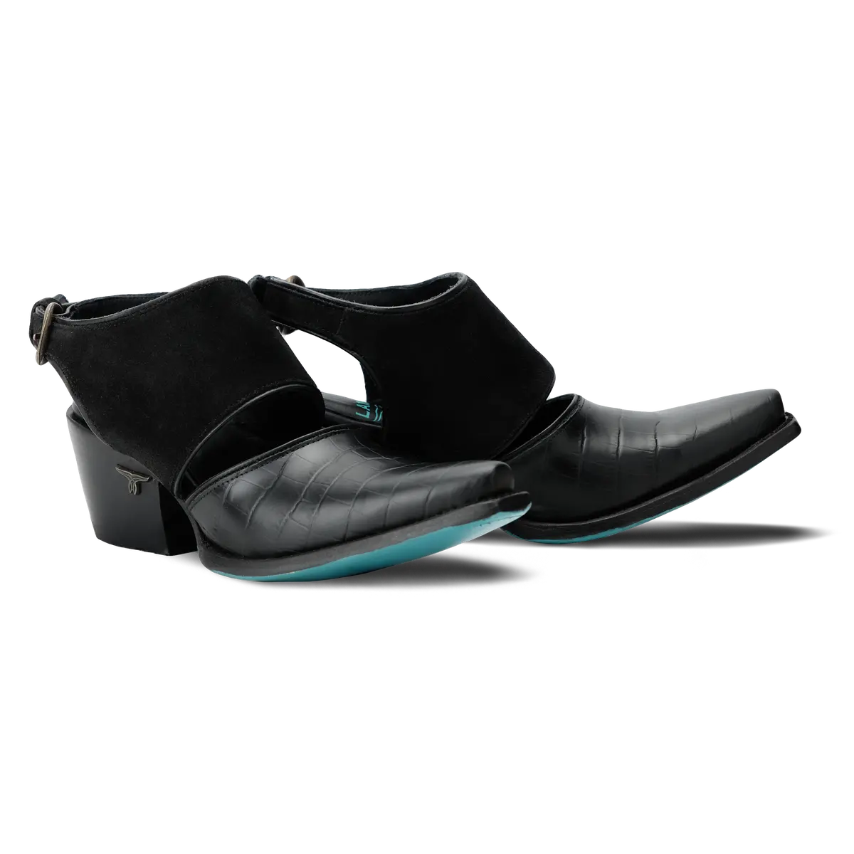 Plain Jane Slingback Mule - Soft Black Suede 1