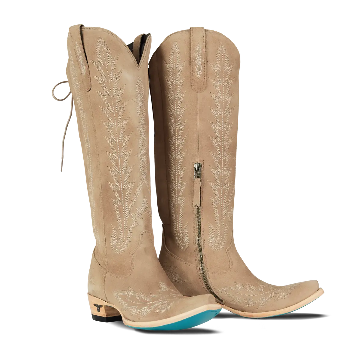 Lexington Knee High Corset - Latte Suede 1
