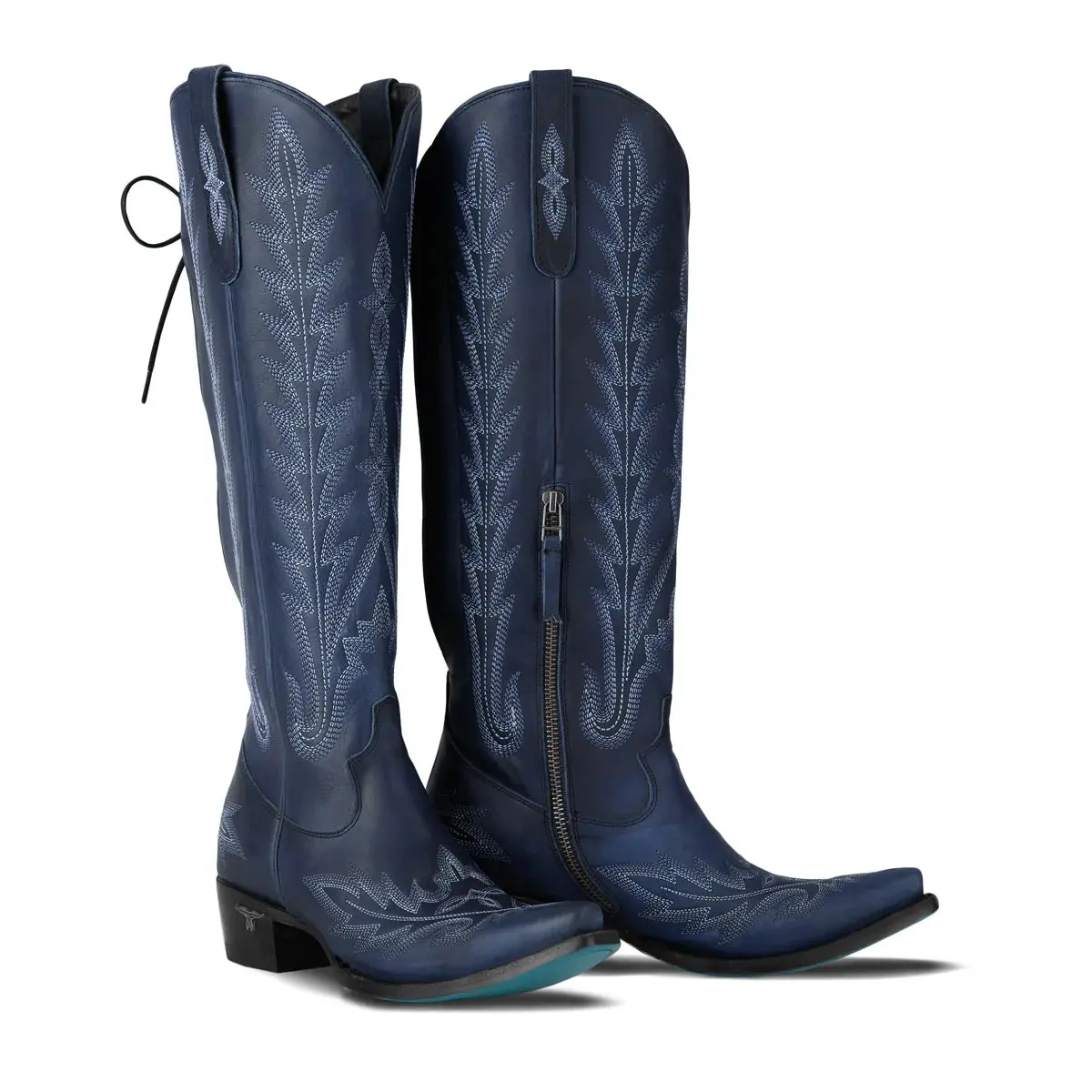 Lexington Knee High Midnight Navy Cowboy Boots| Bourbon Cowgirl 1