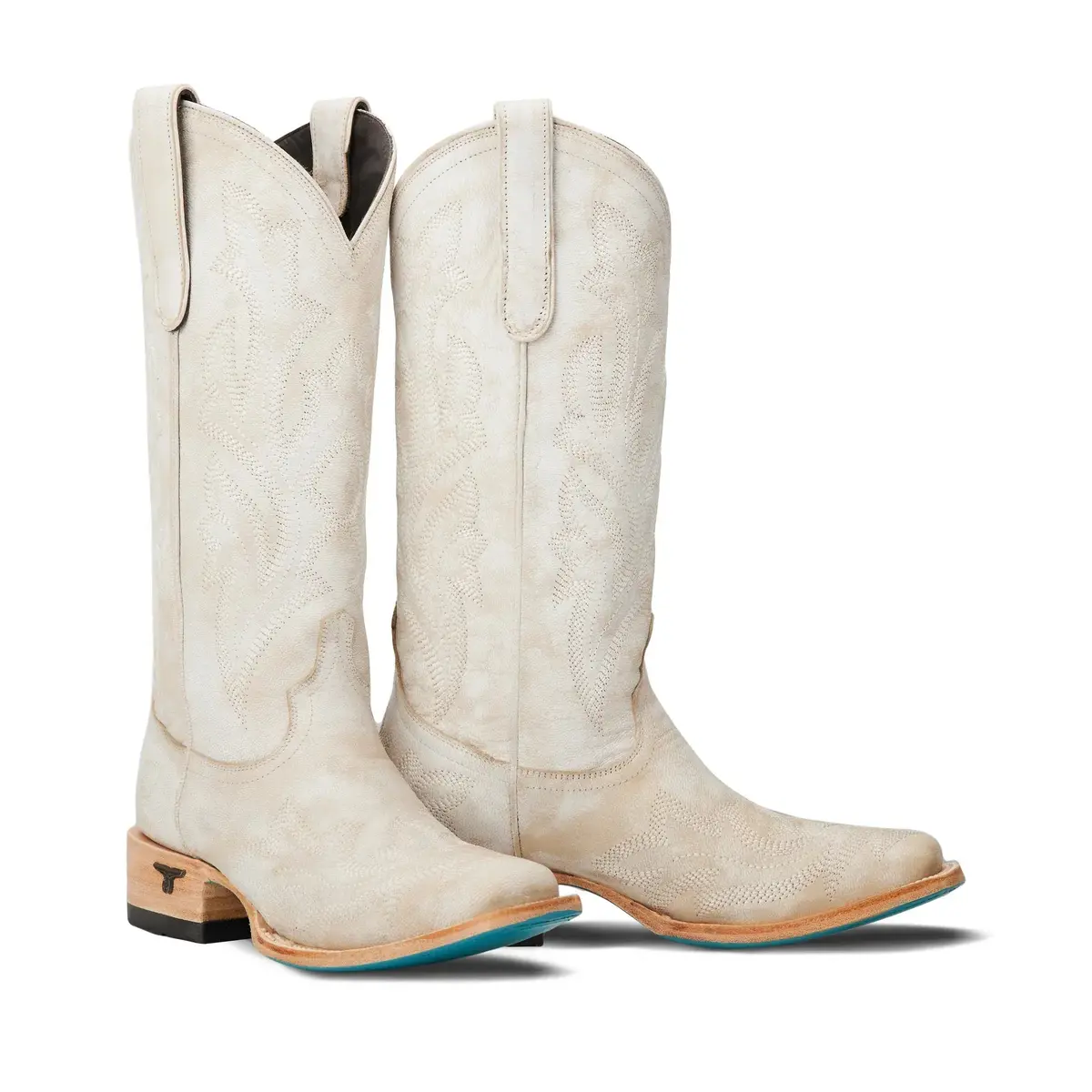 Saratoga Square Toe Boot Ceramic Crackle By Lane | Bourbon Cowgirl 1