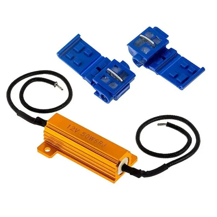 Rl-650K Led Light Load Resistor Kit - Led Turn Signal Hyper Flash & Warning Fix - Single 50W Led Load Resistor 1