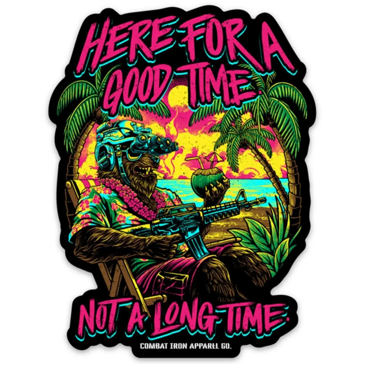 Here For A Good Time, Not A Long Time Decal 1