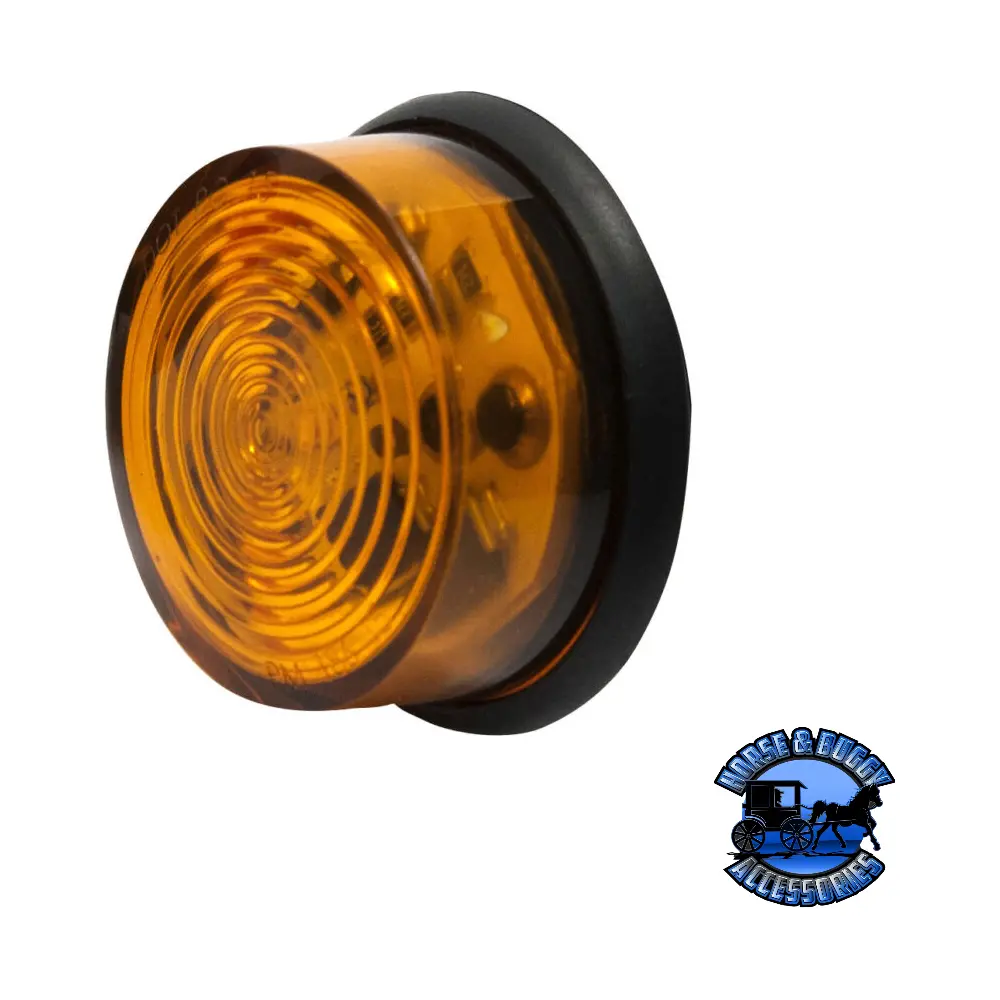M186a-Bt2 1.375" Amber Led Marker/ Clearance, Pc-Rated Round, Dot Xl 8″ Leads W/ .180 Bullets, Bulk Pack 1