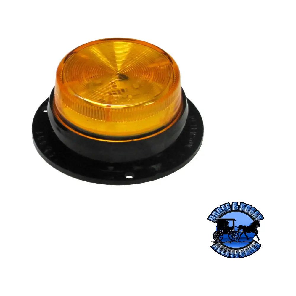 M192sa 2.5″ Amber Led Marker/ Clearance, P2, Round, Amp, W/ Side Marker Flange, Bulk Pack 1