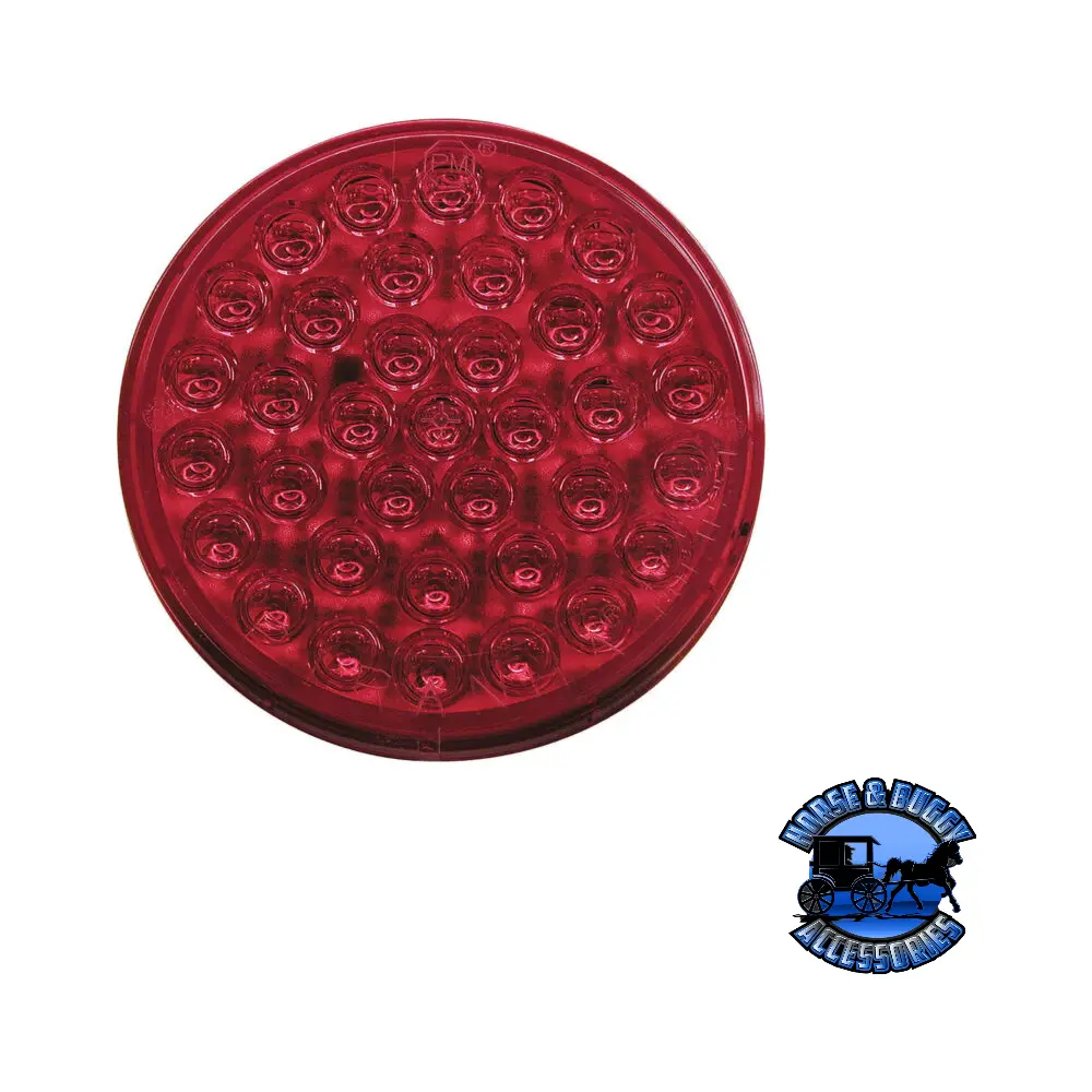 M817r-36 4" Red Led Stop/Turn/Tail, Round, Amp, Grommet-Mount, Bulk Pack 1
