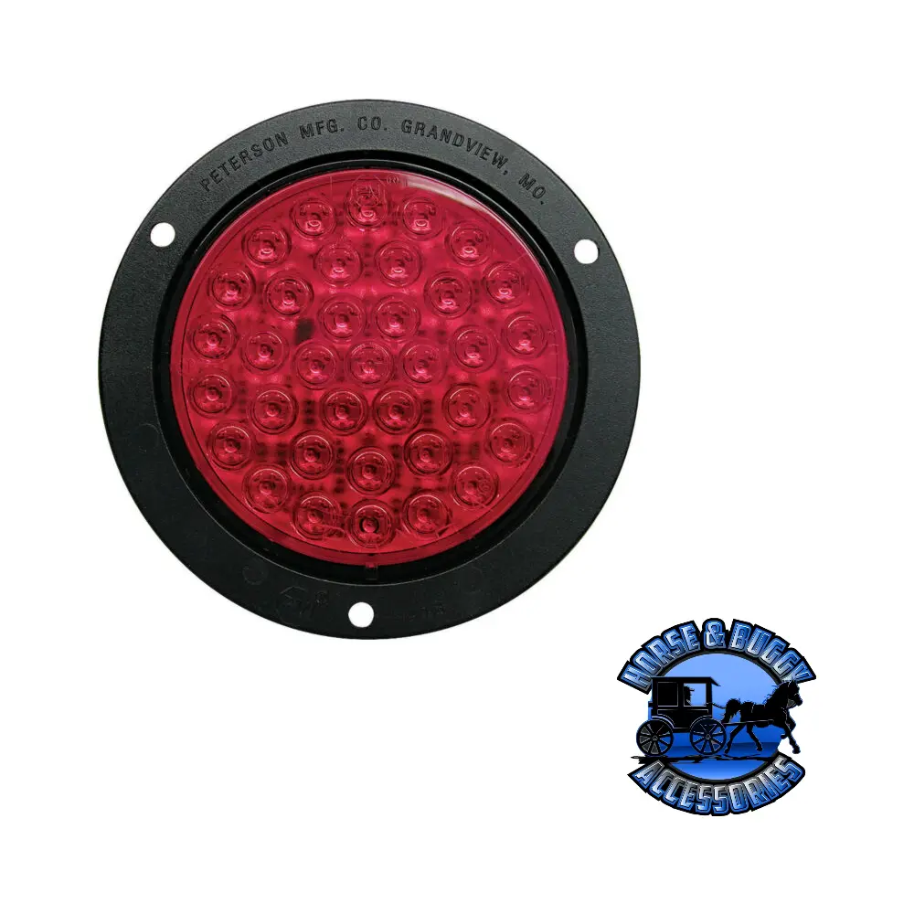 M818r-36 4" Red Led Stop/Turn/Tail, Round, Amp, Flange-Mount 1