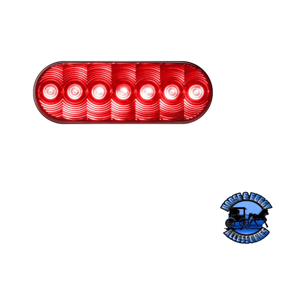 M820r-7 6.5"X2.25" Led Stop/Turn/Tail, Oval, Amp, Grommet-Mount 1