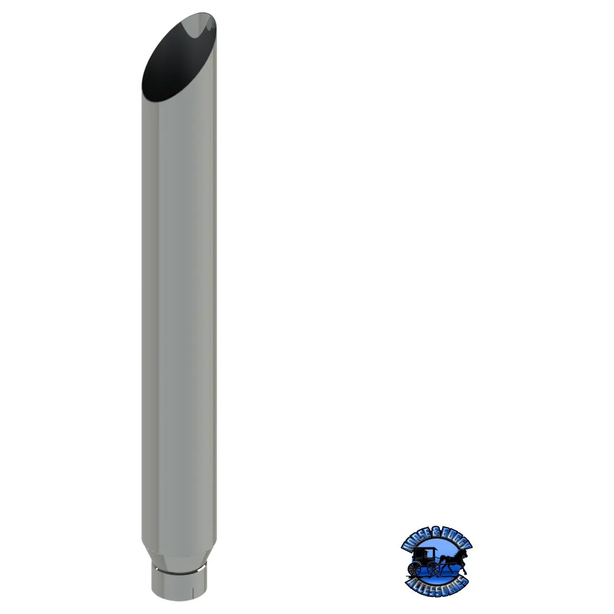 108D-114-1103 8"X114" Mitered Exhaust Stack - Reduced To 5" And Expanded Id 1