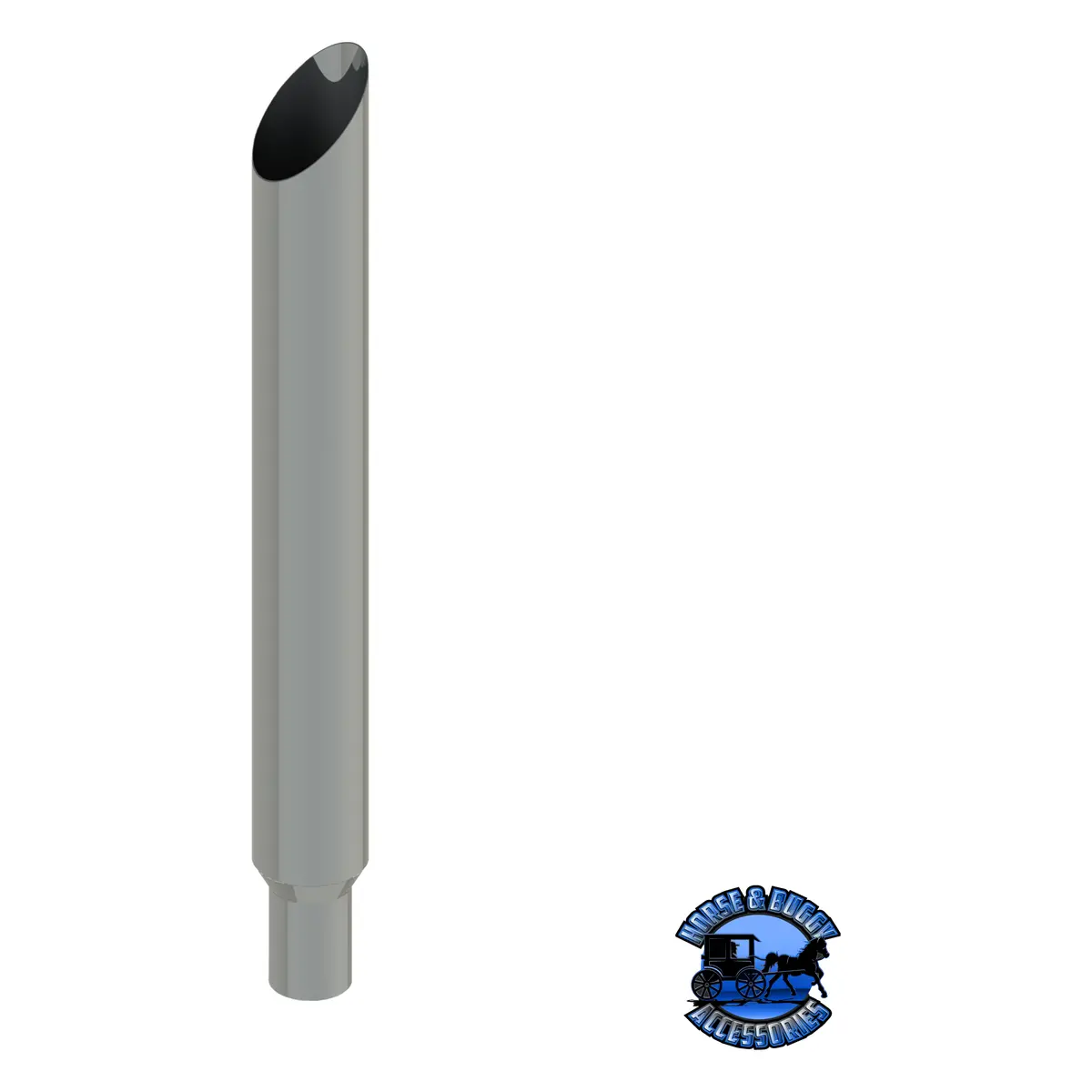 107G-048-1103 7"X48" Mitered Exhaust Stack - Reduced To 5" And Extended Od 1