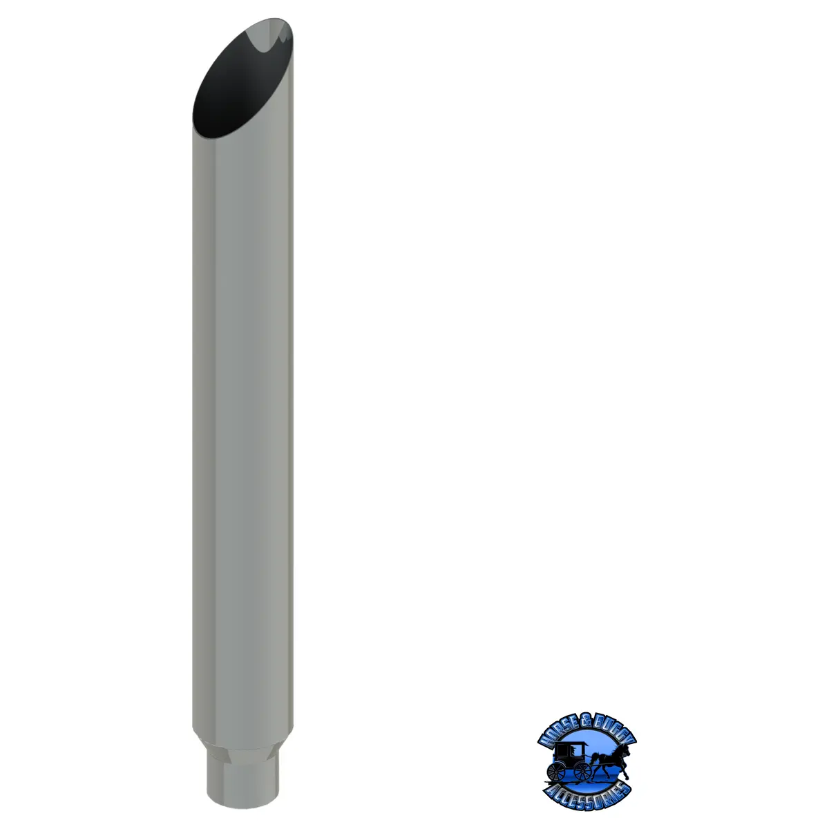 107B-120-1103 7" Reduced To 5" Mitered Exhaust Stack - 120" Long 1
