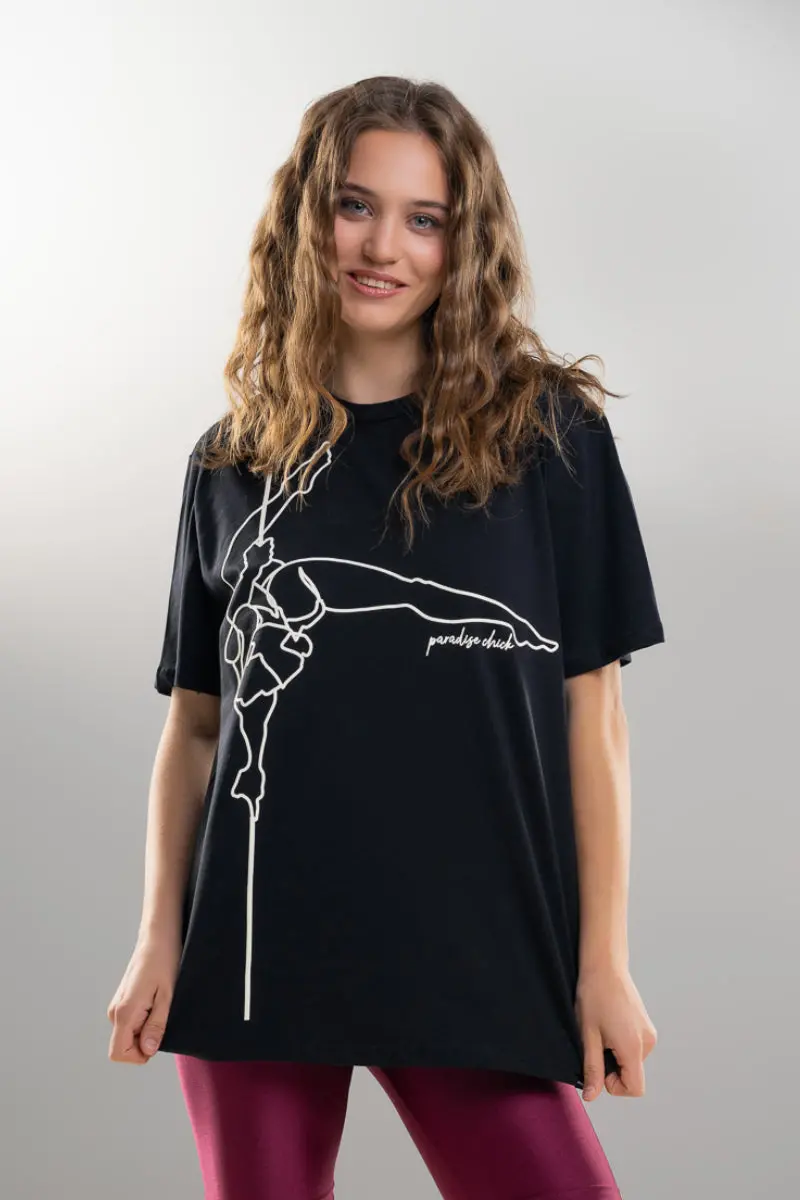Paradise Chick Supreme Poledancer T-Shirt - Black 1