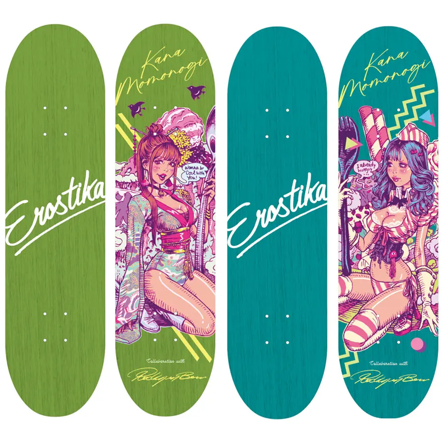 “桃乃木かな X Rockin'jelly Bean” Skate Deck. 1
