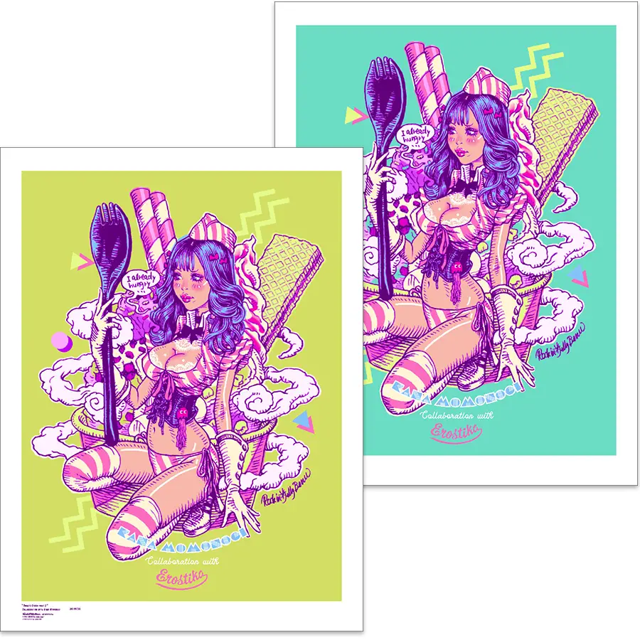 “桃乃木かな X Rockin'jelly Bean” Silk Screen Print 2. 1