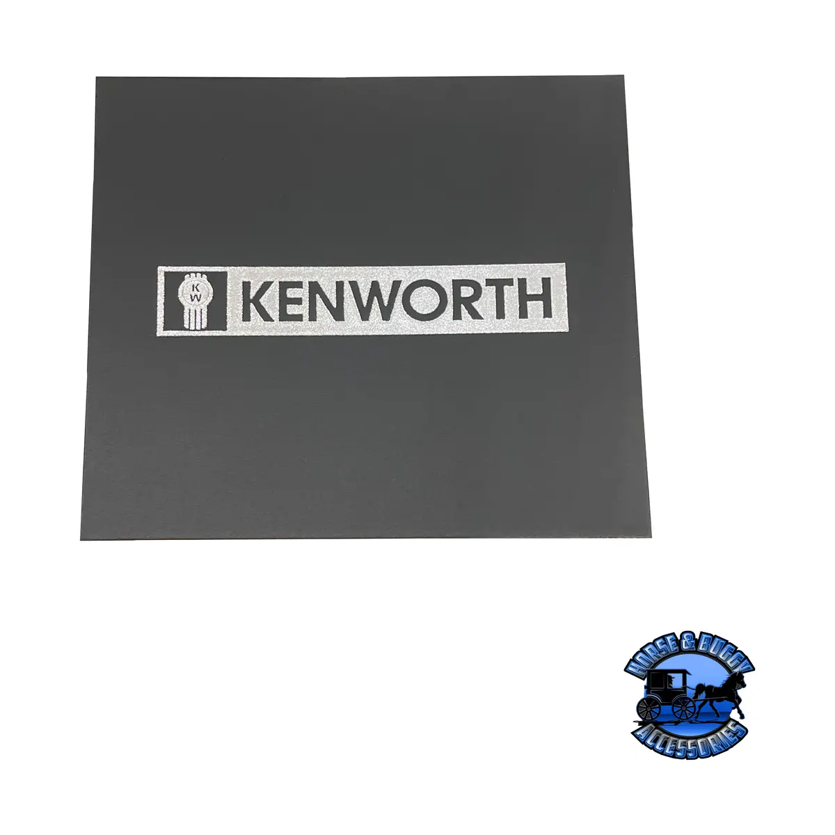 Mud-001614-121 1/4'' Kw Front Fender Mudflap W/ Chrome Kw Logo (16'' X 14'') 1