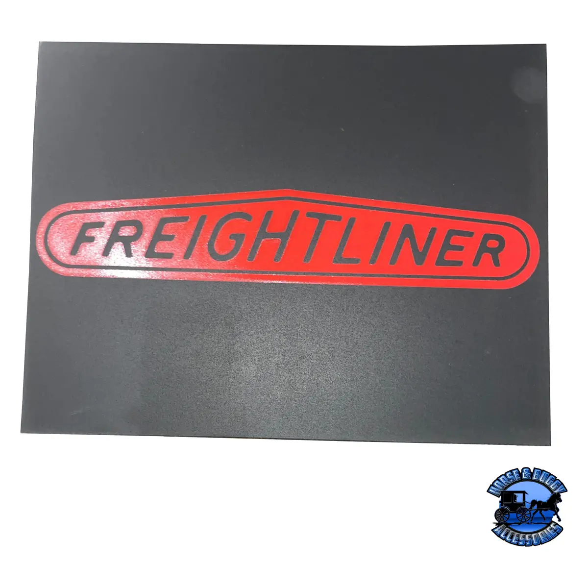 Mud-001814-140 1/4'' Freightliner Front Fender Mudflap W/ Red Logo 1