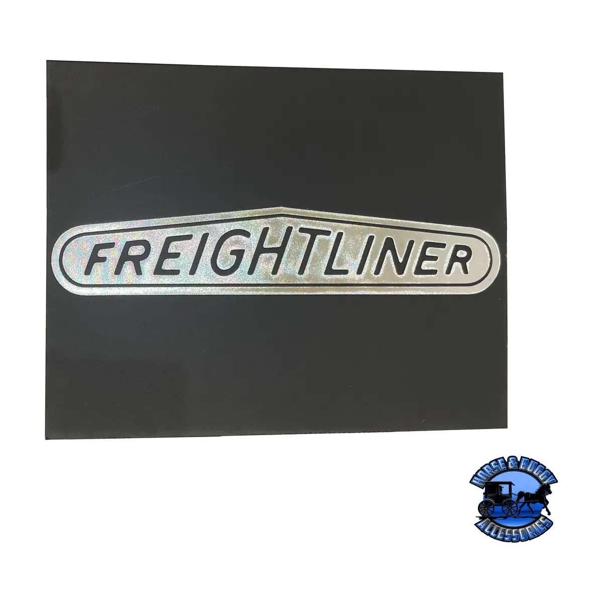 Mud-001814-141 1/4'' Freightliner Front Fender Mudflap W/ Chrome Logo (18'' X 14'') 1