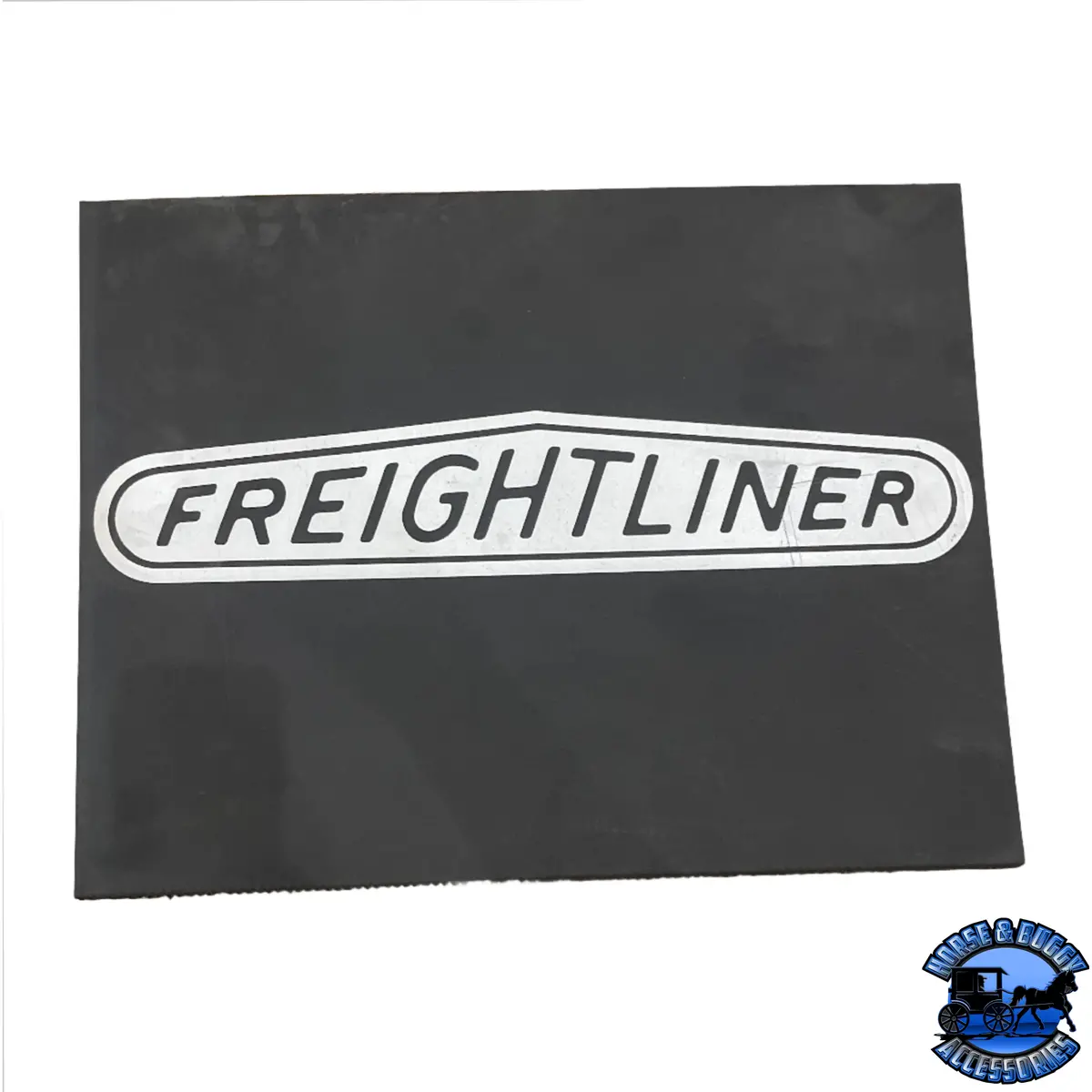 Mud-001814-142 1/4'' Freightliner Front Fender Mudflap W/ White Logo (18'' X 14'') 1