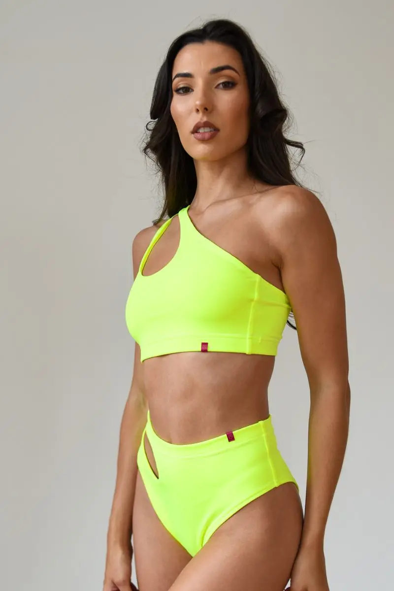 Pole Addict Mesmerised Bottom - Neon Yellow 1
