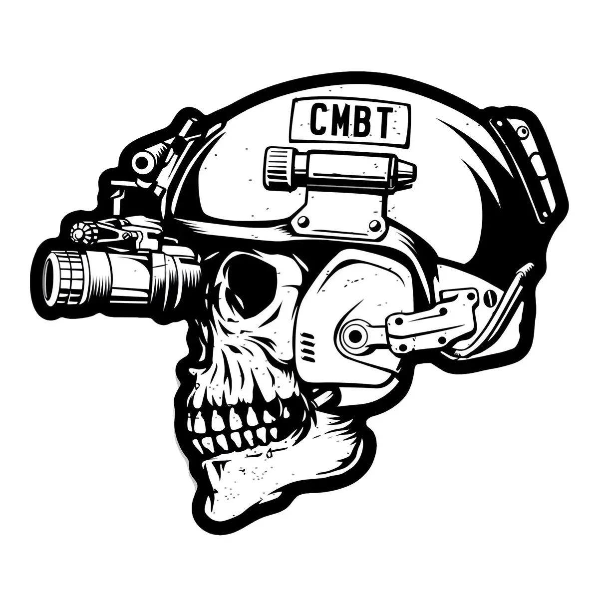 Skull Operator Cmbt Decal Sticker 1