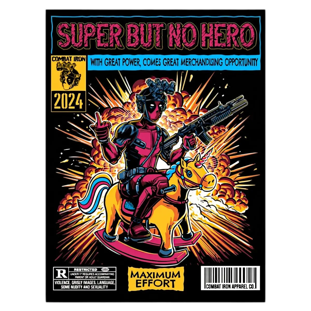 Super But No Hero Deadpool Decal 1