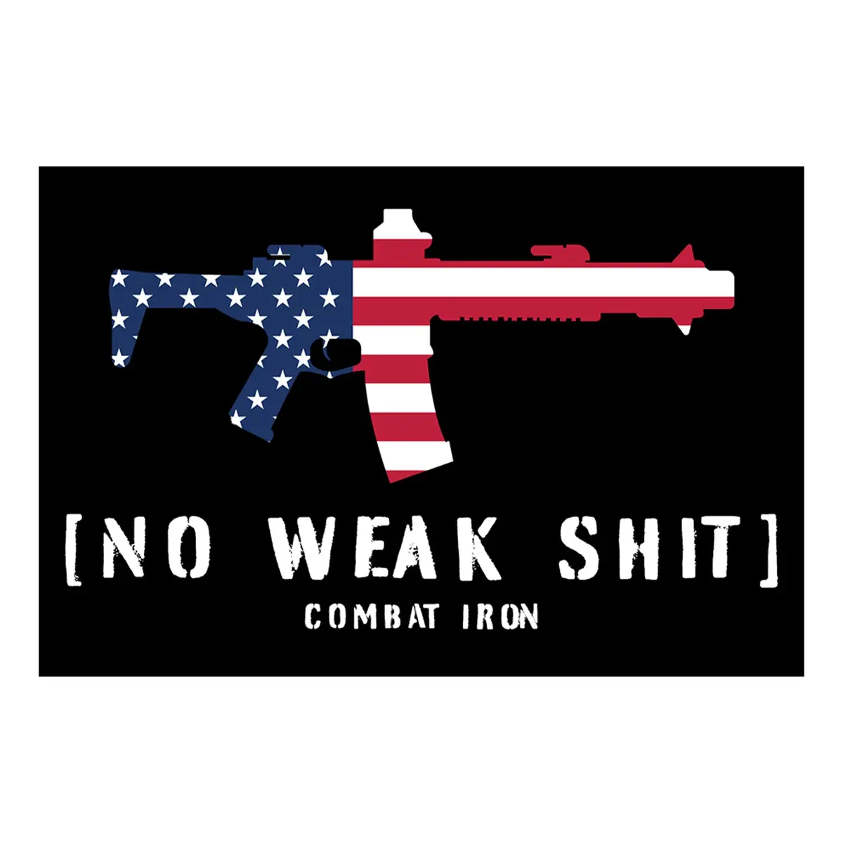 No Weak Shit Usa Decal 1