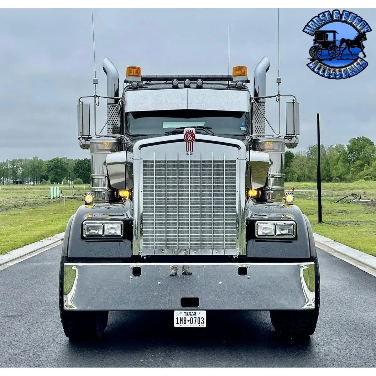 Rollin Low Kenworth 12" Straight Visor Fits-Aero Cab Models #2020 1