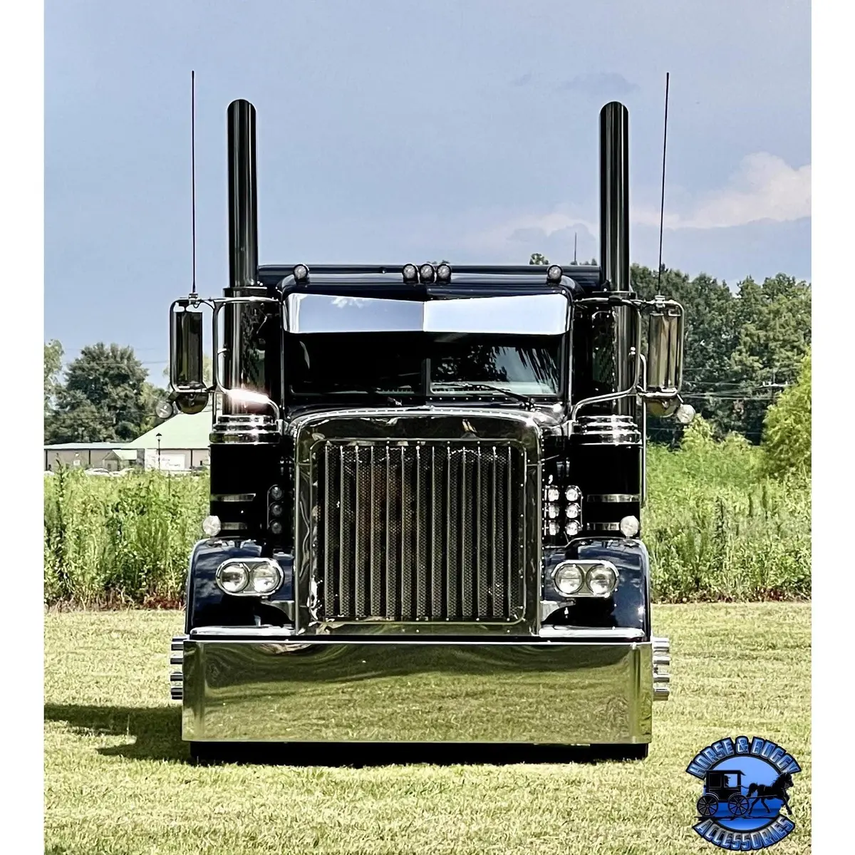 Rollin Low Peterbilt 11'' X 7.5'' Flat Bottom Visor V. Top #1034 1