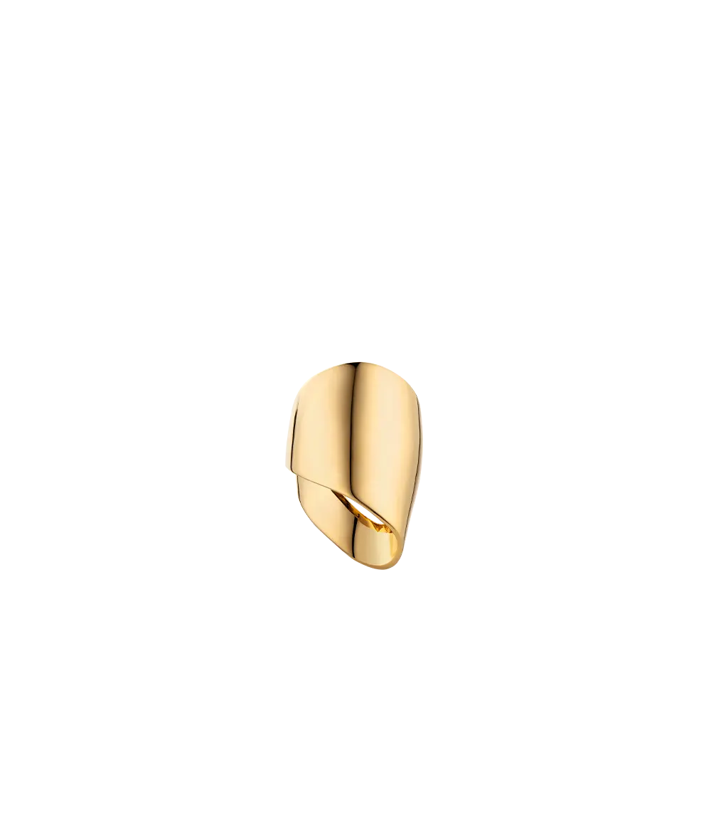 Éole Draped Ring - 24 Carat Gold Gilded 1