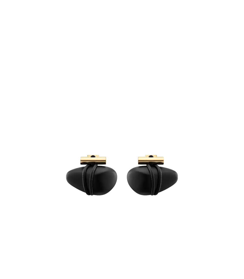 Téré Stud Earrings - Black Marble 1