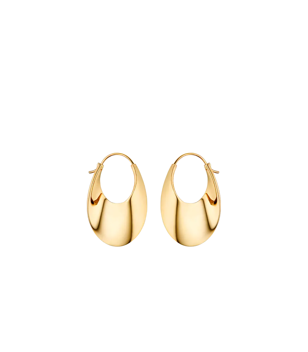 Éole Slim Hoop Earrings - 24 Carat Gold Gilded 1