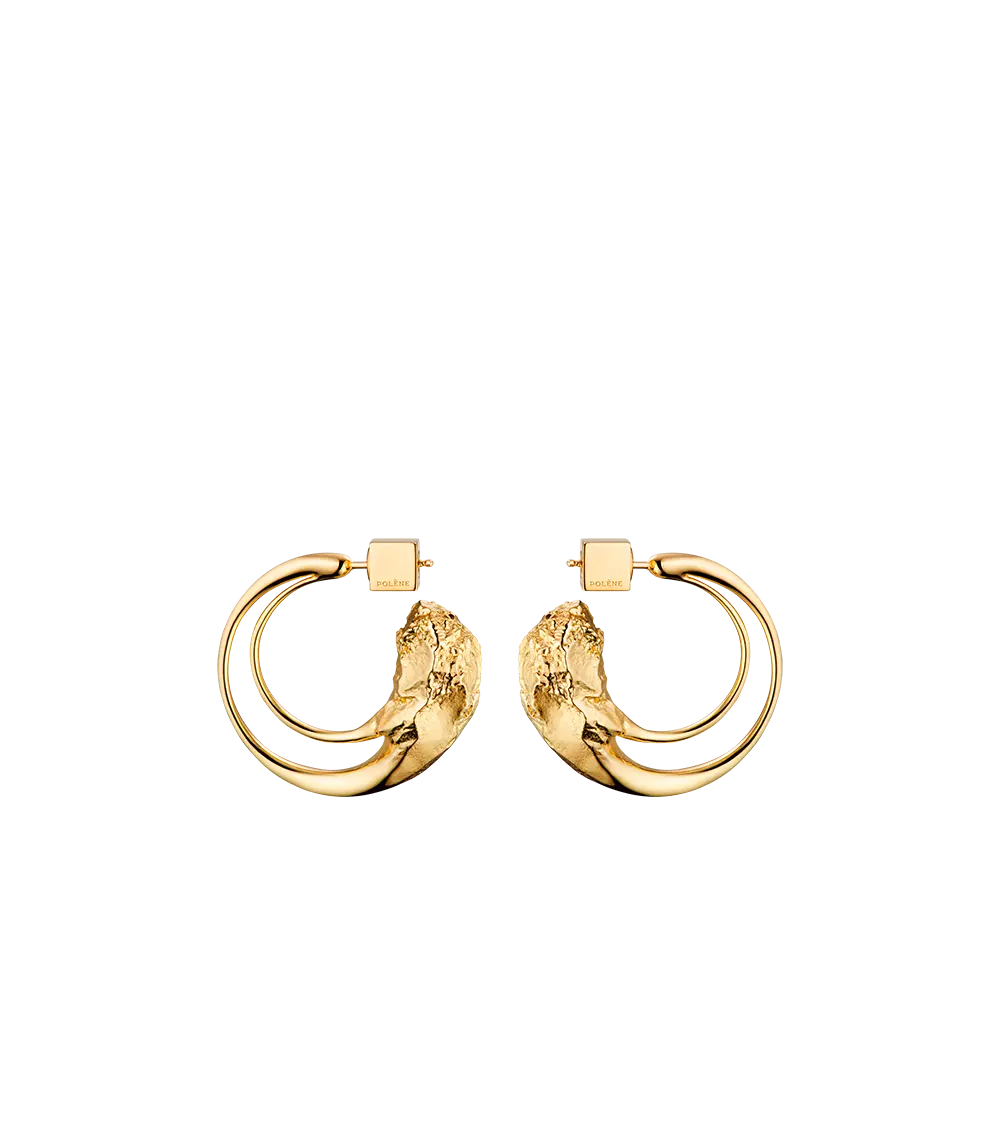 Eroz Hoop Earrings - 24 Carat Gold Gilded 1