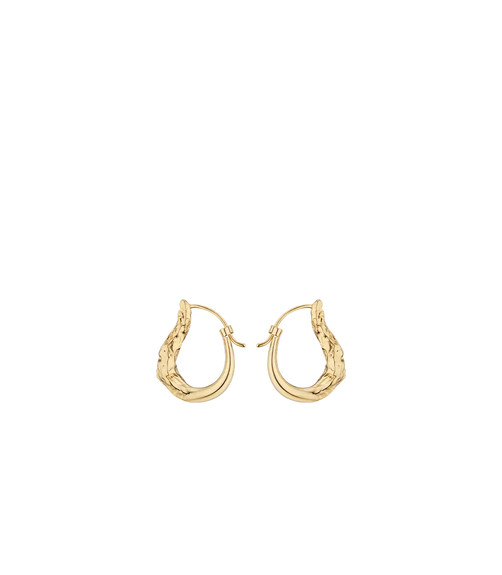 Eroz Slim Hoop Earrings - 24 Carat Gold-Gilded Edition 1