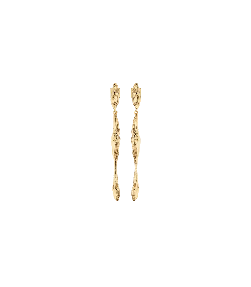 Eroz Drop Earrings - 24 Carat Gold-Gilded Edition 1