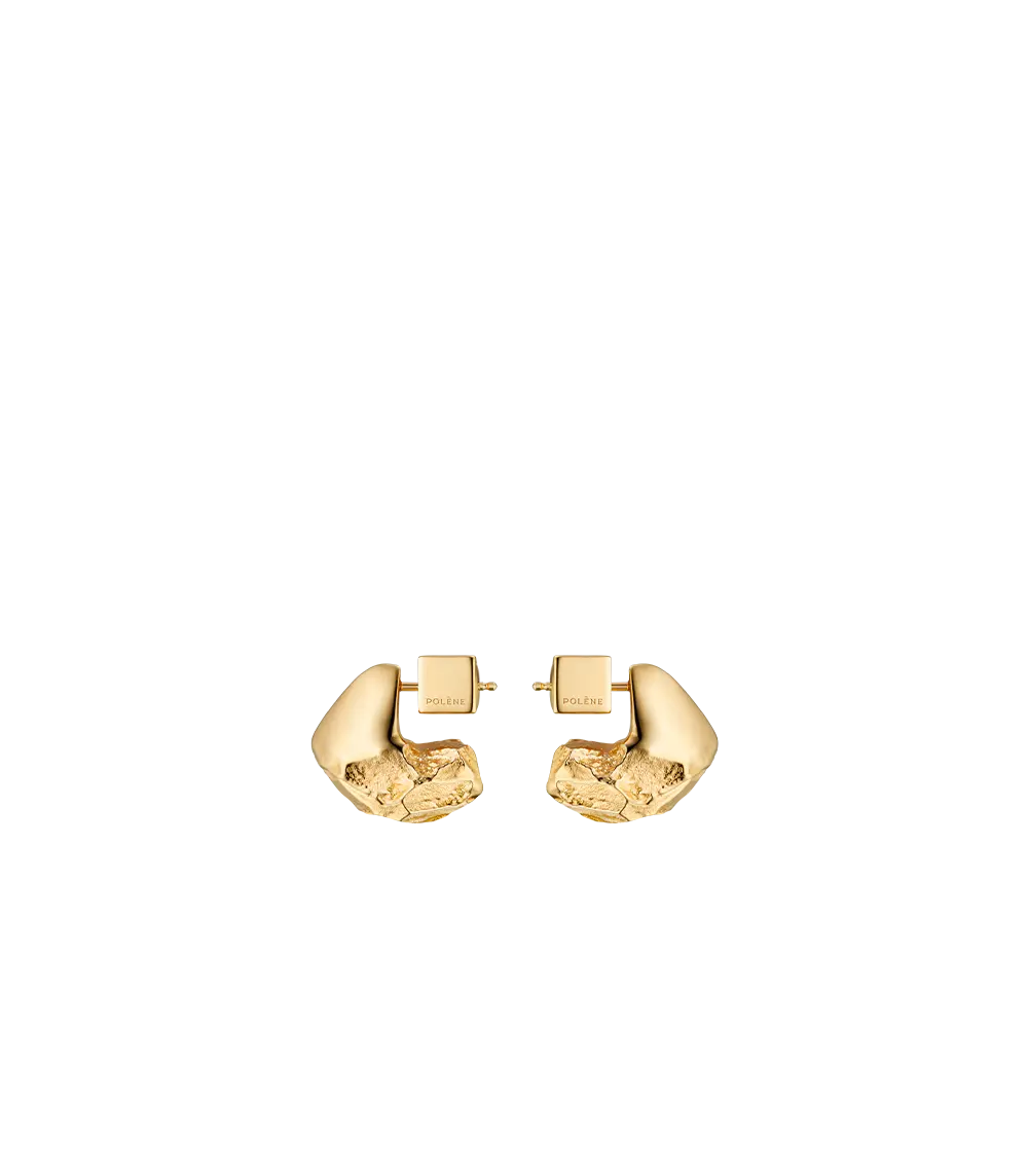 Eroz Stud Earrings - 24 Carat Gold Gilded 1