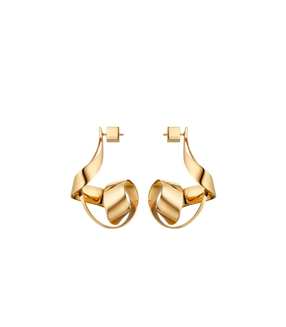 Éole Spiral Earrings - 24 Carat Gold-Gilded 1