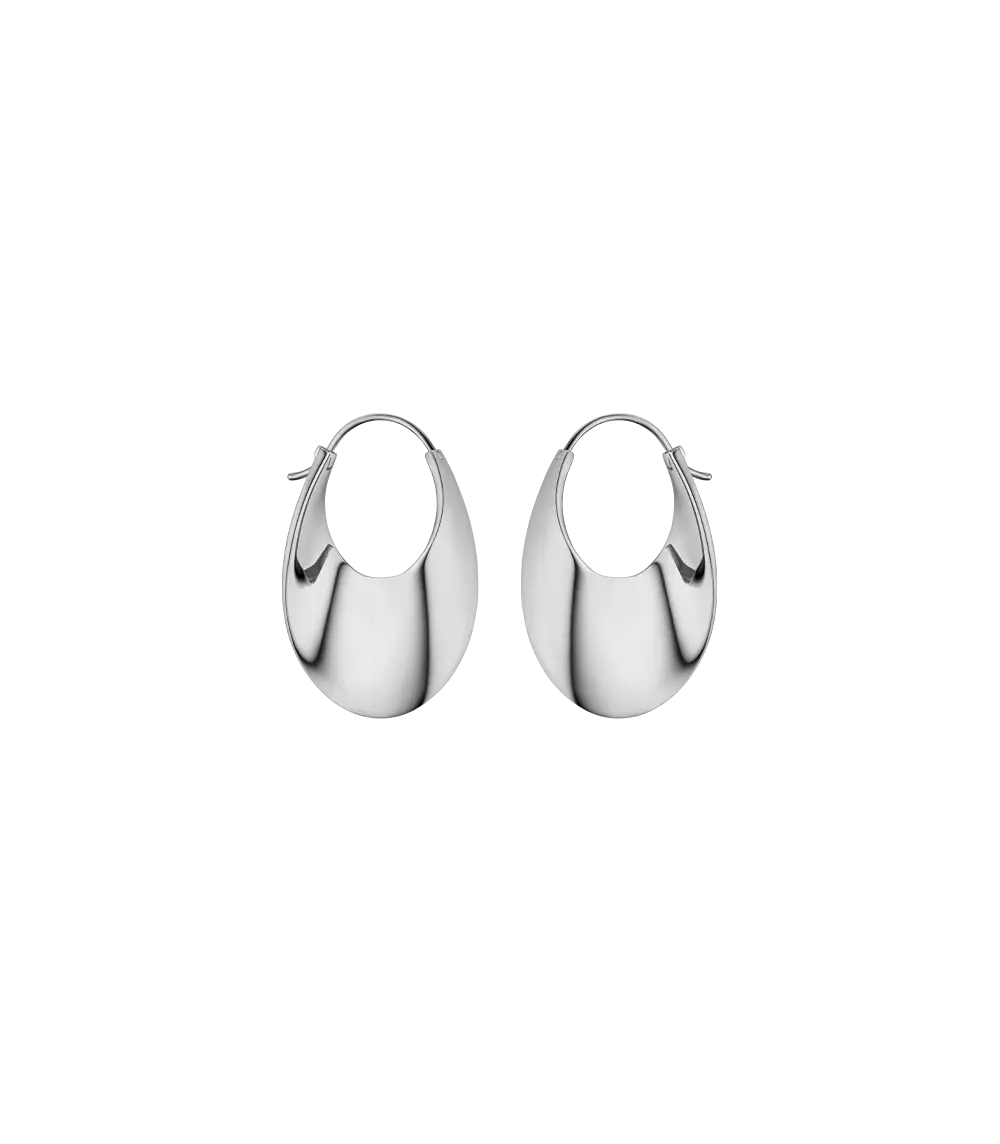 Éole Slim Hoop Earrings - Silver In Rhodium Plated Brass 1