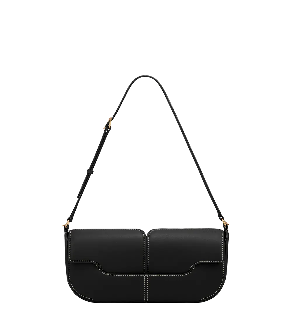 Osmo - Smooth Black With Ecru Stitching 1