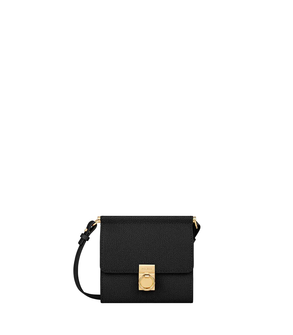 Numéro Sept Crossbody Wallet - Textured Black 1