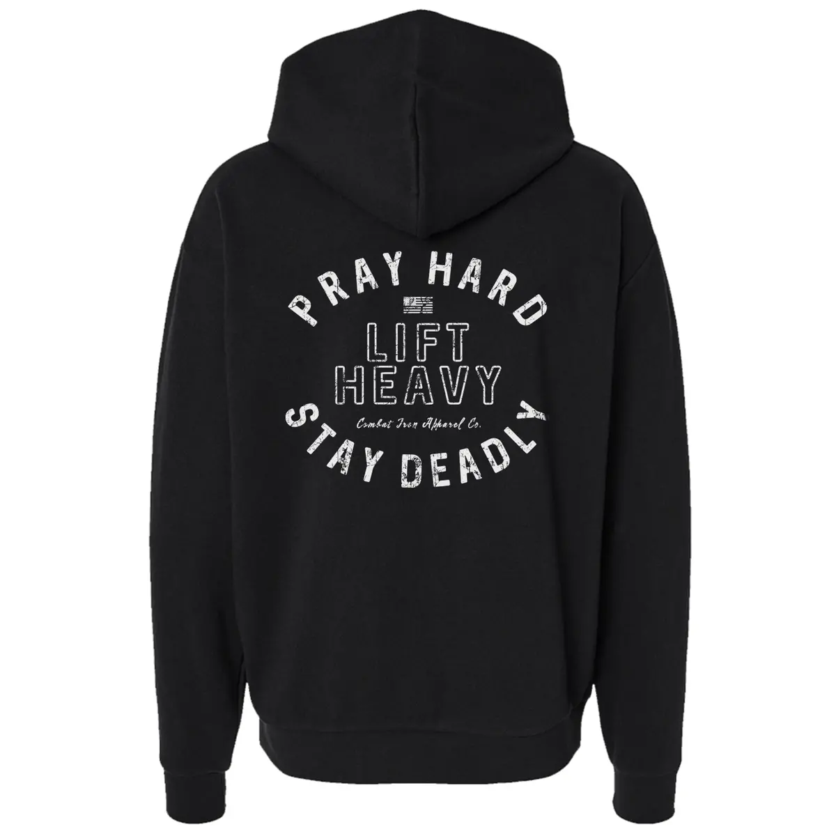 Pray Hard. Lift Heavy. Stay Deadly. Fleece Lined Hoodies 1