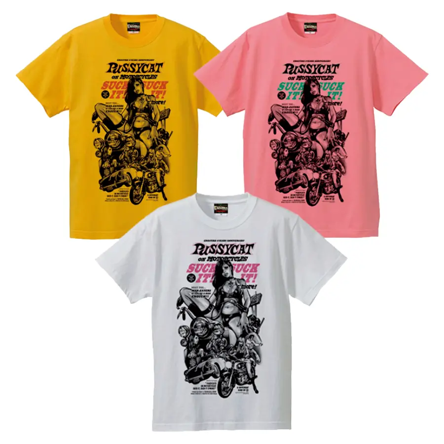 “Pussycat On Motorcycles” T-Shirt 1