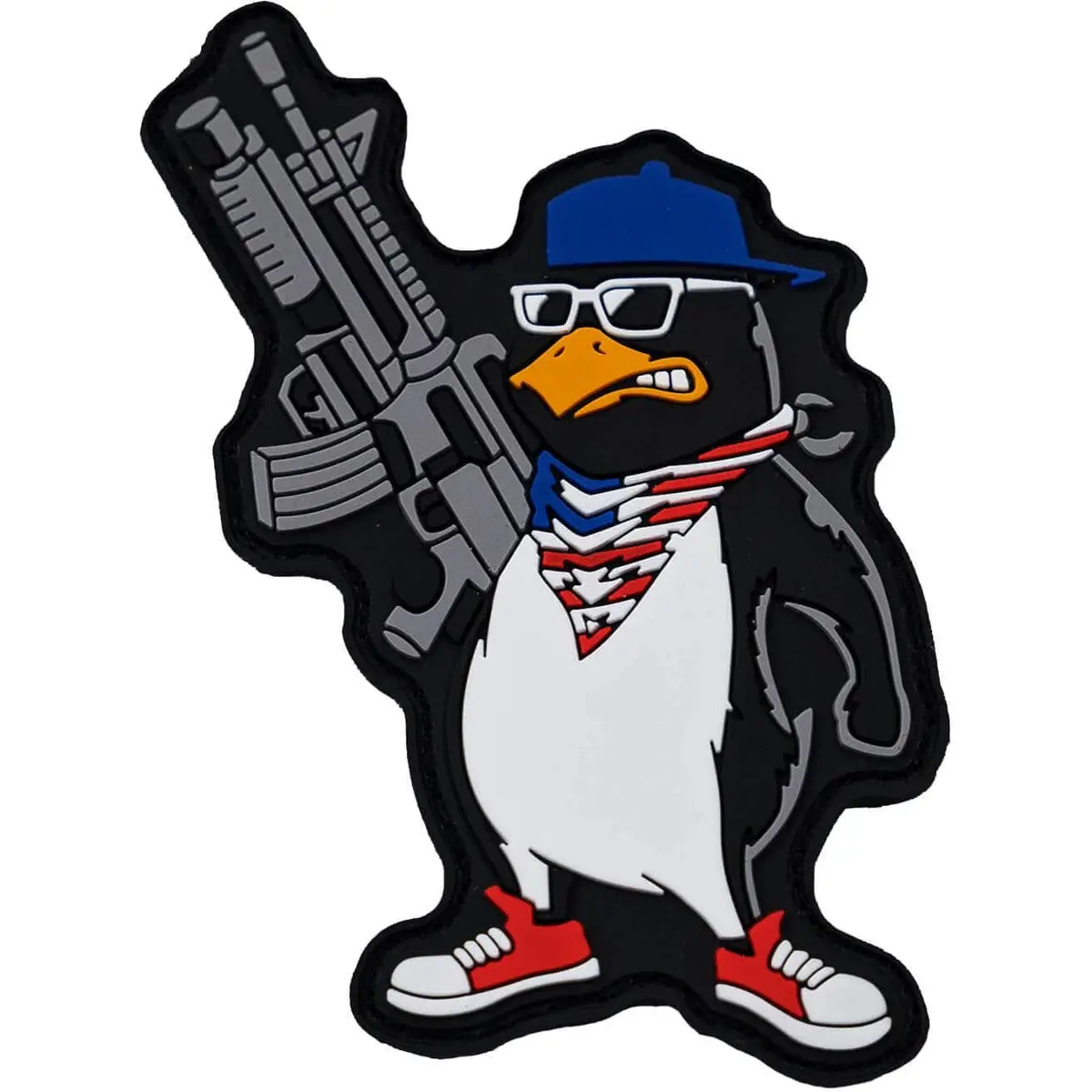 Patriotic Penguin Pvc Patch 1